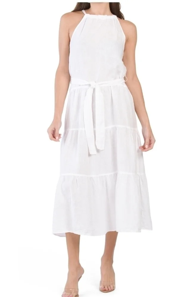 everyday linen dress Orange Linen Dress